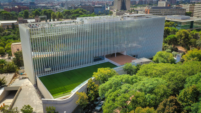 Vista aérea de la Fábrica de Inteligencia Artificial de Barcelona, centro tecnológico de referencia en Europa.